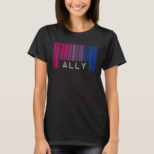 Biseksuele Barcode Pride Ally Queer Esthetische LG T-shirt