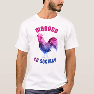 Biseksuele dreiging haan t-shirt