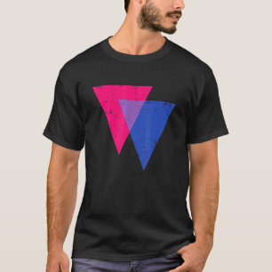 Biseksuele Driehoek Lgbtq Pride Parade Grungy Bi P T-shirt