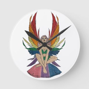 Biseksuele Feeën Wandklok Ronde Klok