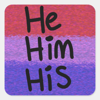 Biseksuele hij/hem voornaamwoorden sticker