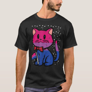 Biseksuele Kat Vlag Bi Trots Lgbtq Meisjes Kindere T-shirt