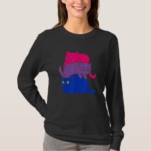 Biseksuele LGBTQ Pride Kat Biseksueel Leuke Katten T-shirt