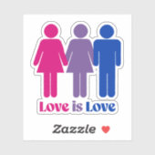 Biseksuele Liefde is Liefde Vrouw Sticker (Vel)