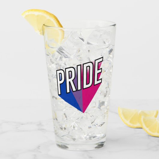 Biseksuele Pride Burst Glas (Voorkant ijs)