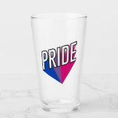 Biseksuele Pride Burst Glas (Voorkant)