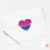 Biseksuele Pride distressed.png Hart Sticker (Envelop)
