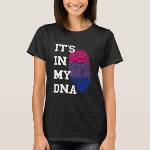 Biseksuele Pride DNA Duimafdruk Biseksuele Vlag Bi T-shirt