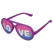 Biseksuele Pride Vier LIEFDE Aviator Zonnebril (Gekanteld)