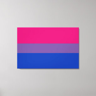 Biseksuele Pride Vlag Canvas Afdruk