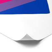 Biseksuele Pride-vlag Hart Poster (Hoek)