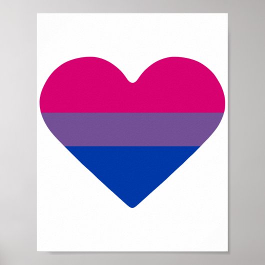 Biseksuele Pride-vlag Hart Poster (Voorkant)