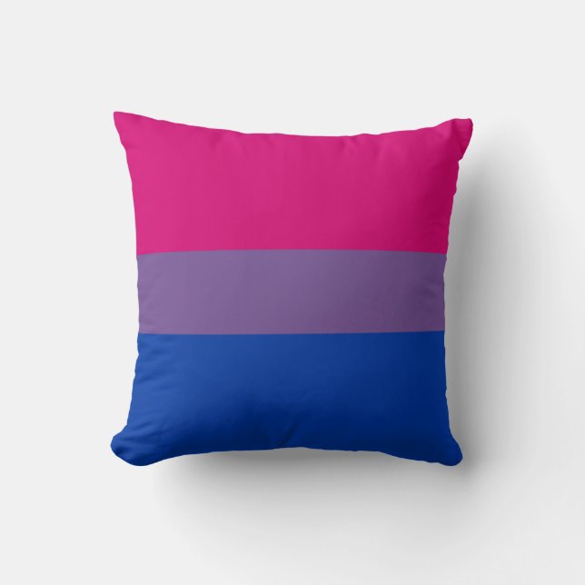 Biseksuele Pride Vlag Kussen (Voorkant)