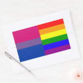 Biseksuele/regenboogvlag stickers (Envelop)