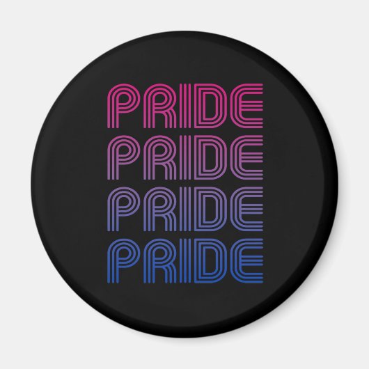 Biseksuele Retro Pride Magneet (Voorkant)