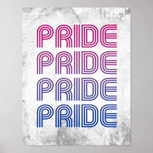 Biseksuele Retro Pride Poster (Voorkant)
