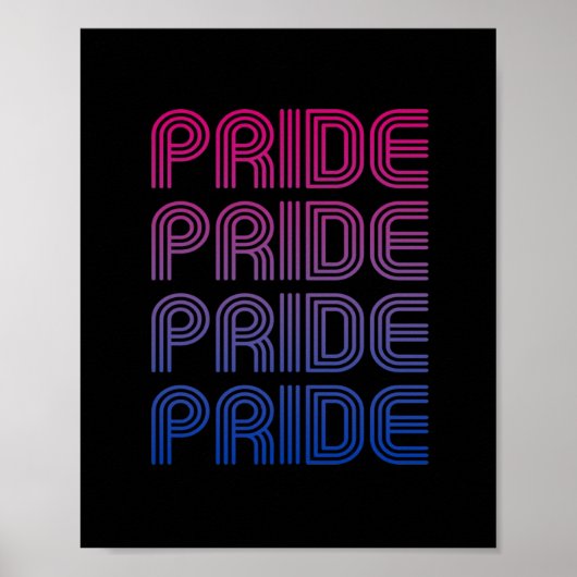Biseksuele Retro Pride Poster (Voorkant)