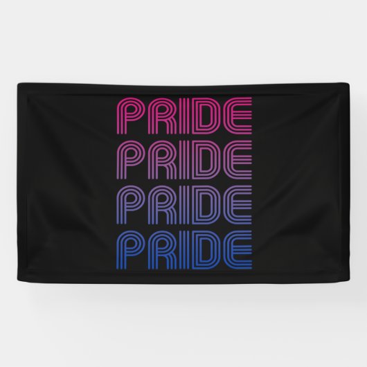 Biseksuele Retro Pride Spandoek (Horizontaal)