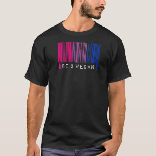 Biseksuele Streepjescode Trots Bi En Vegan Queer E T-shirt