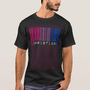 Biseksuele Streepjescode Trots Christelijke Queere T-shirt