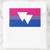 Biseksuele trots en symbool vlag - rechthoekige sticker (Tas)