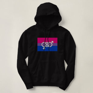 Biseksuele trots symbool vlag hoodie