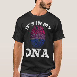 Biseksuele vingerafdruk in mijn DNA Bi Pride LGBT T-shirt