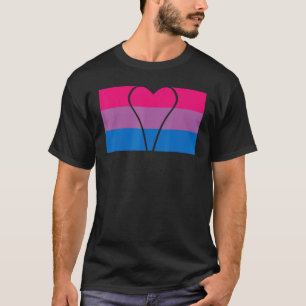 Biseksuele Vlag Hart Biseksualiteit LGBT Bi Hart P T-shirt
