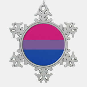 Biseksuele vlag tin sneeuwvlok ornament