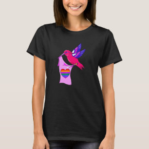 Biseksuele Vogel Kolibrie Bi Trots LGBTQ Regenboog T-shirt