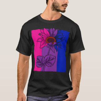 Biseksuele Zonnebloem Lgbt-Q Schattig Dier Subtiel T-shirt