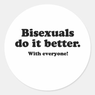Biseksuelen doen het beter ronde sticker