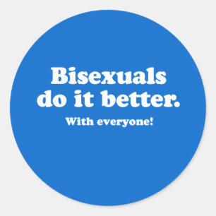 Biseksuelen doen het beter ronde sticker