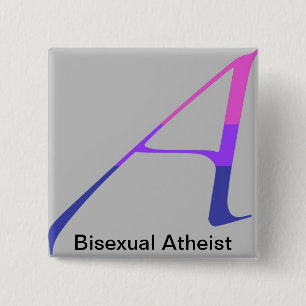 Bisexual Atheist Pin Vierkante Button 5,1 Cm