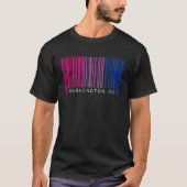 Bisexual Barcode Pride Washington DC Queer Aesthet T-shirt (Voorkant)