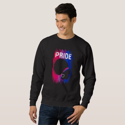 Bisexual Bi Pride Flag Afro Black Pride Bhm Pride Trui (Voorkant volledig)