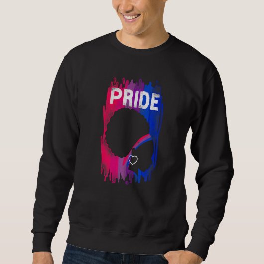 Bisexual Bi Pride Flag Afro Black Pride Bhm Pride Trui (Voorkant)