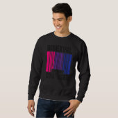 Bisexual bi Pride Flag Bar Code Bisexual en not C Trui (Voorkant volledig)