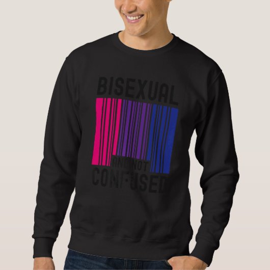 Bisexual bi Pride Flag Bar Code Bisexual en not C Trui (Voorkant)