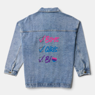 Bisexual Bi Pride Flag Boys Girls Bi 2 Denim Jacket