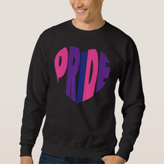 Bisexual Bi Pride Flag Heart Pride Trui (Voorkant)