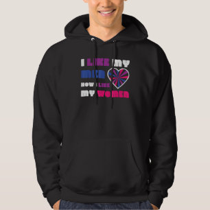 Bisexual Bi Pride Flag Ik hou van mijn Mannen hoe Hoodie