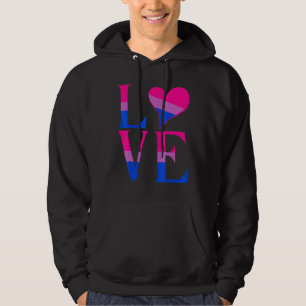 Bisexual Bi Pride Flag Love Support Mannen Vrouwel Hoodie