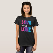 Bisexual Bi Pride Flag Love T-shirt (Voorkant volledig)