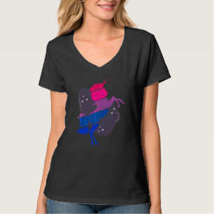 Bisexual Bi Pride Flag Unicorn T-shirt