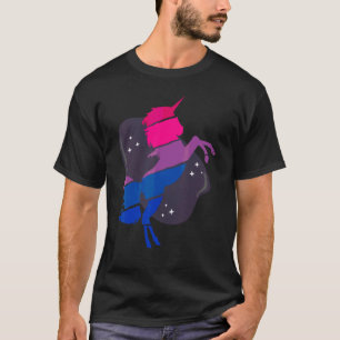 Bisexual Bi Pride Flag Unicorn T-shirt