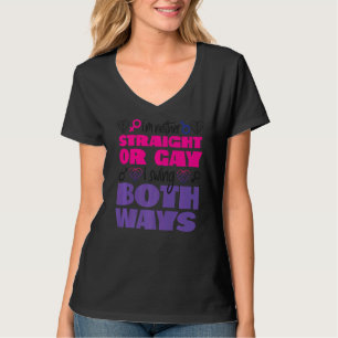 Bisexual Bi Pride vlag ik ben niet rechtstreeks of T-shirt