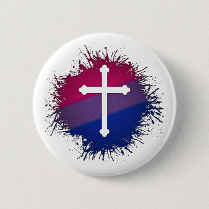 Bisexual Cross Ronde Button 5,7 Cm