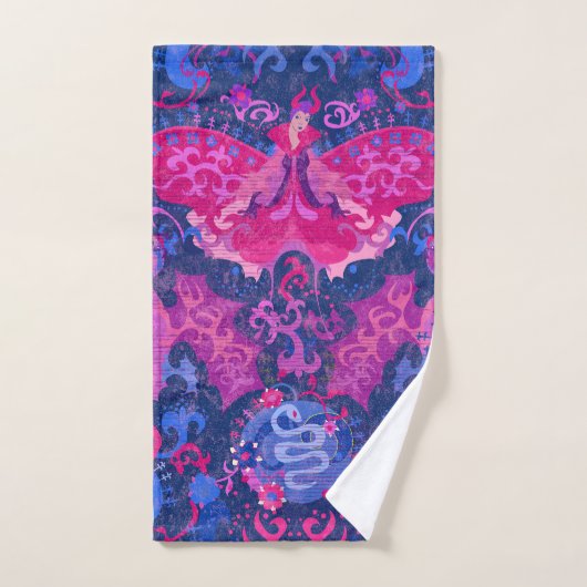 Bisexual Dragon Damask - Bi Pride Drapeau Couleurs (Serviette à main)