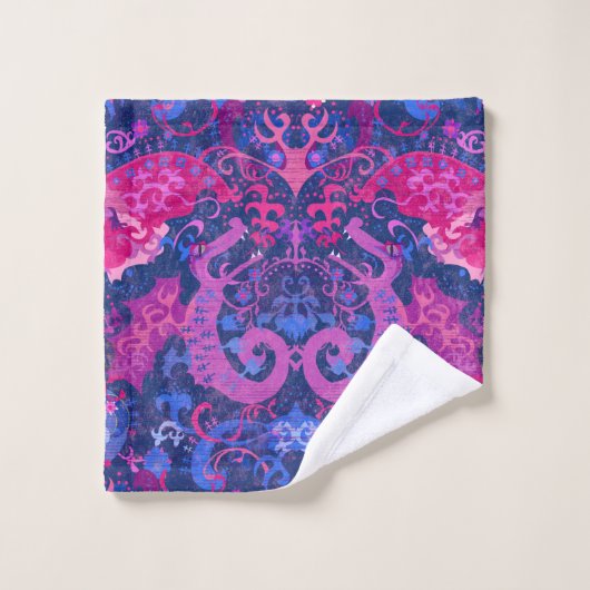 Bisexual Dragon Damask - Bi Pride Drapeau Couleurs (Gant de toilette)